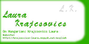 laura krajcsovics business card